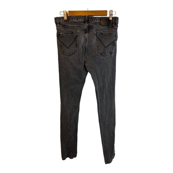 John Varvatos Jeans Women's Size 30 Wight Distressed Skinny Denim Gray Black‎ - Picture 2 of 4